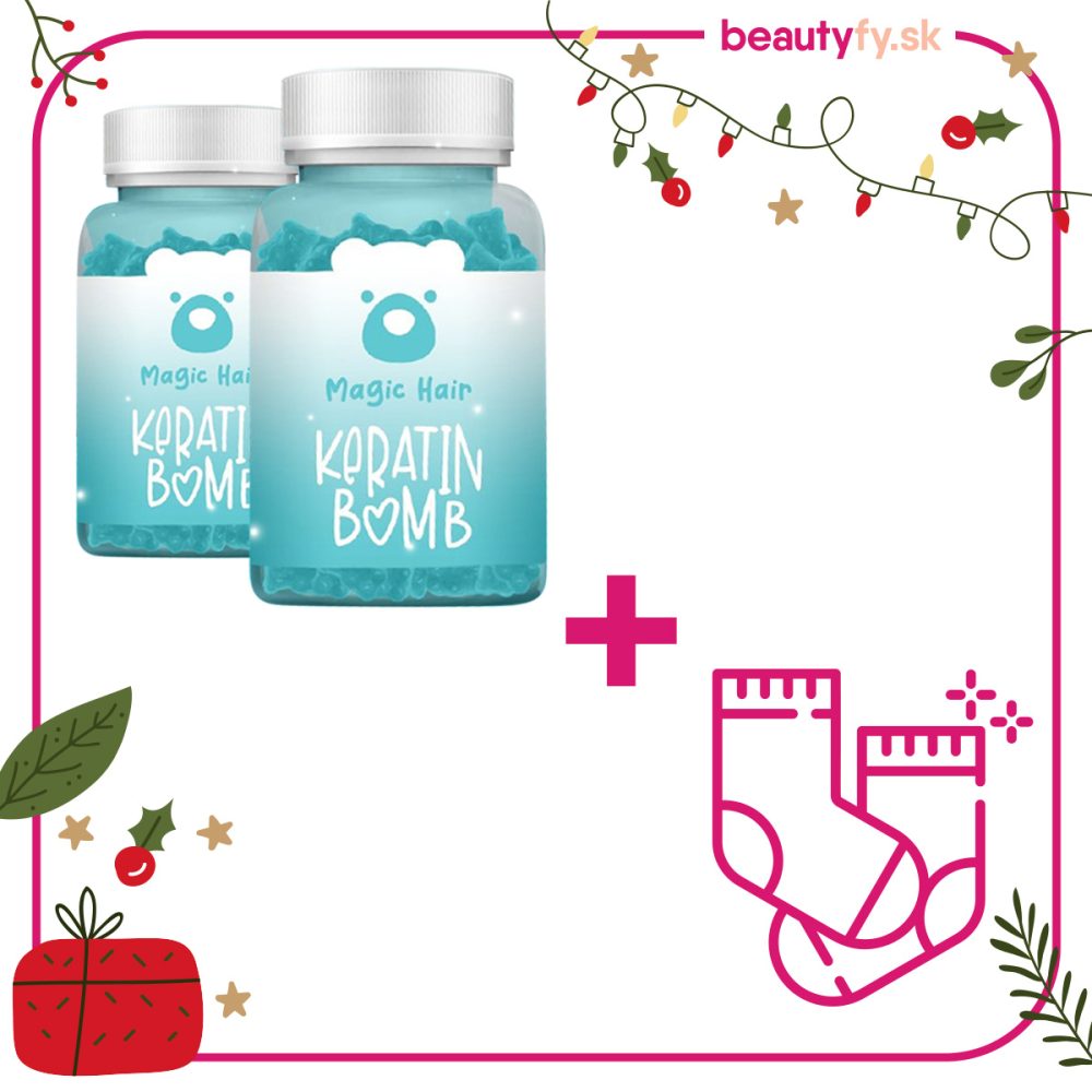 2x Keratin Bomb + ponožky s vianočným motívom
